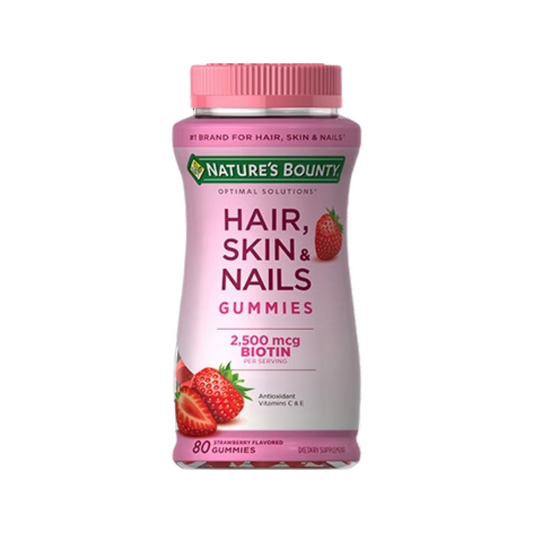 Nature's Bounty Hair, Skin & Nails  Share 2,500 mcg of Biotin, 80 Gummies